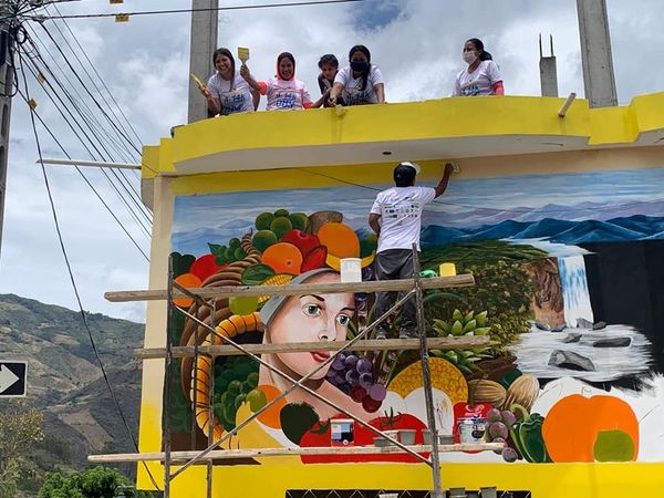vecinos se unieron para pintar