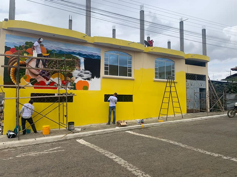 vecinos se unieron para pintar